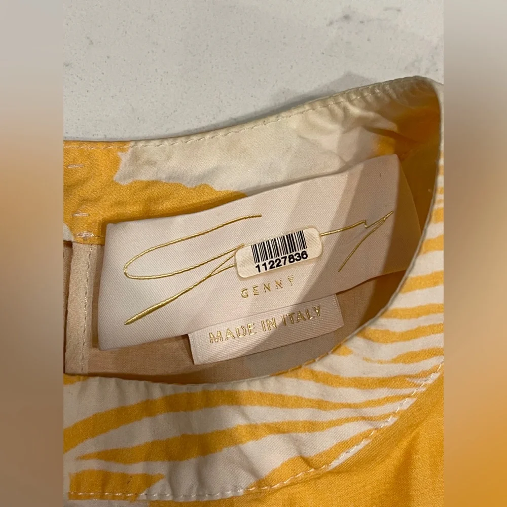 Genny Rent the Runway Tropical Orange Rouched top sz :US:0 - Picture 10 of 13